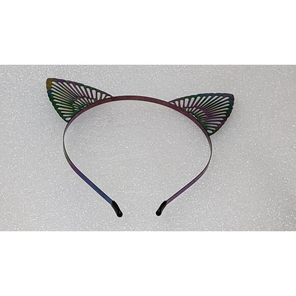 Metallic Rainbow Cat Ears Headband - Picture 1 of 4